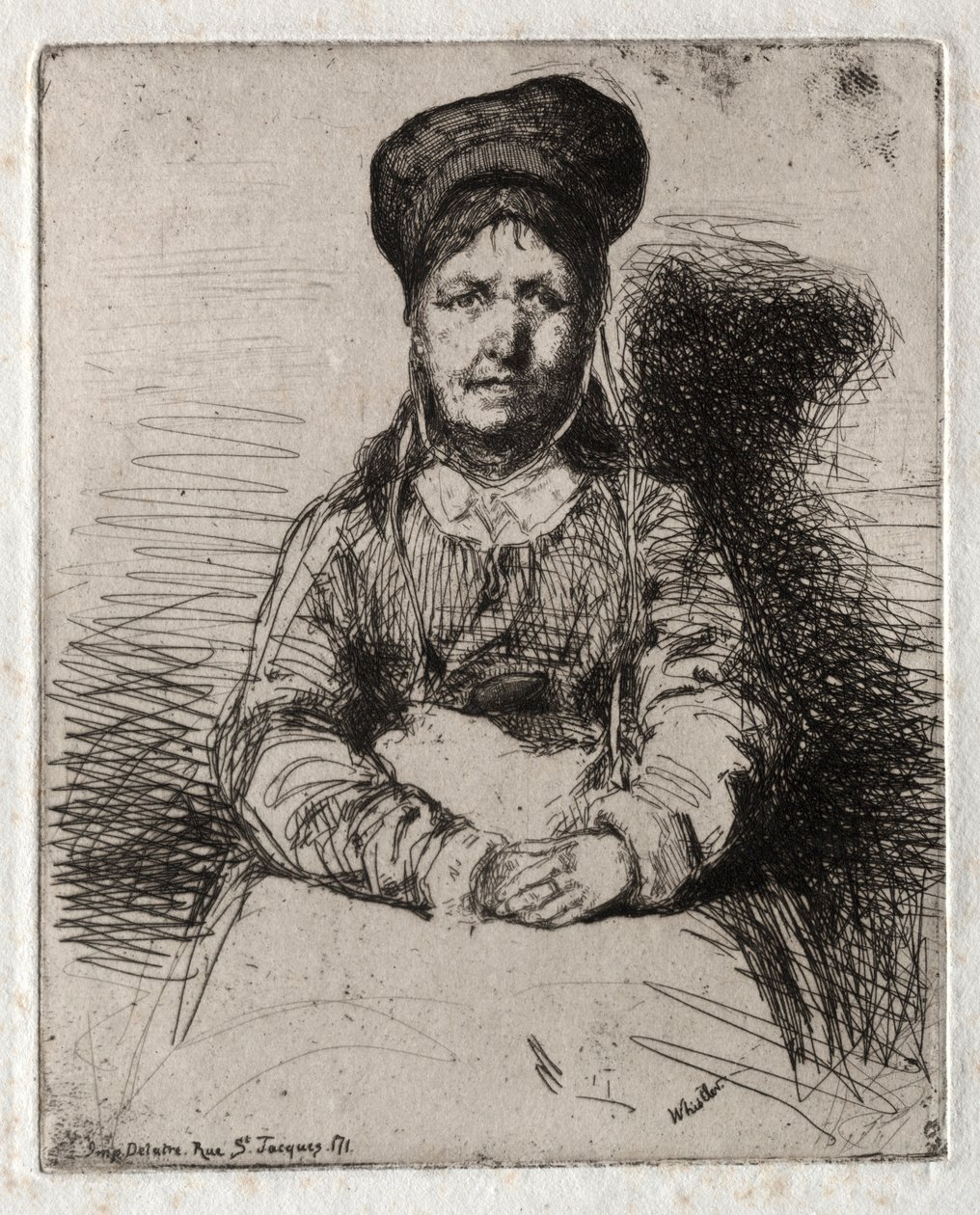 自然界的十二次蚀刻：LaRétameuse，1858年。 作者 詹姆斯·阿博特·麦克尼尔·惠斯勒