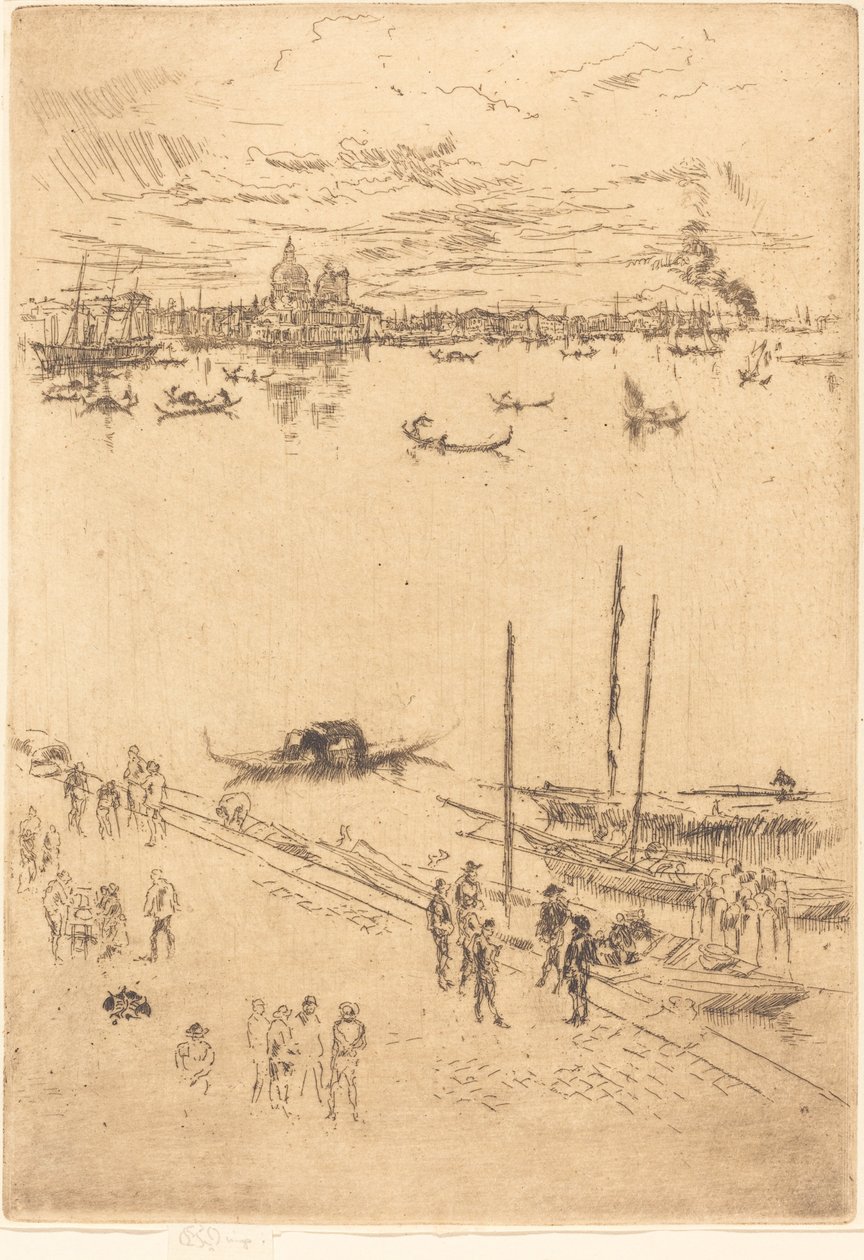 直立的威尼斯，1879-1880。 作者 詹姆斯·阿博特·麦克尼尔·惠斯勒