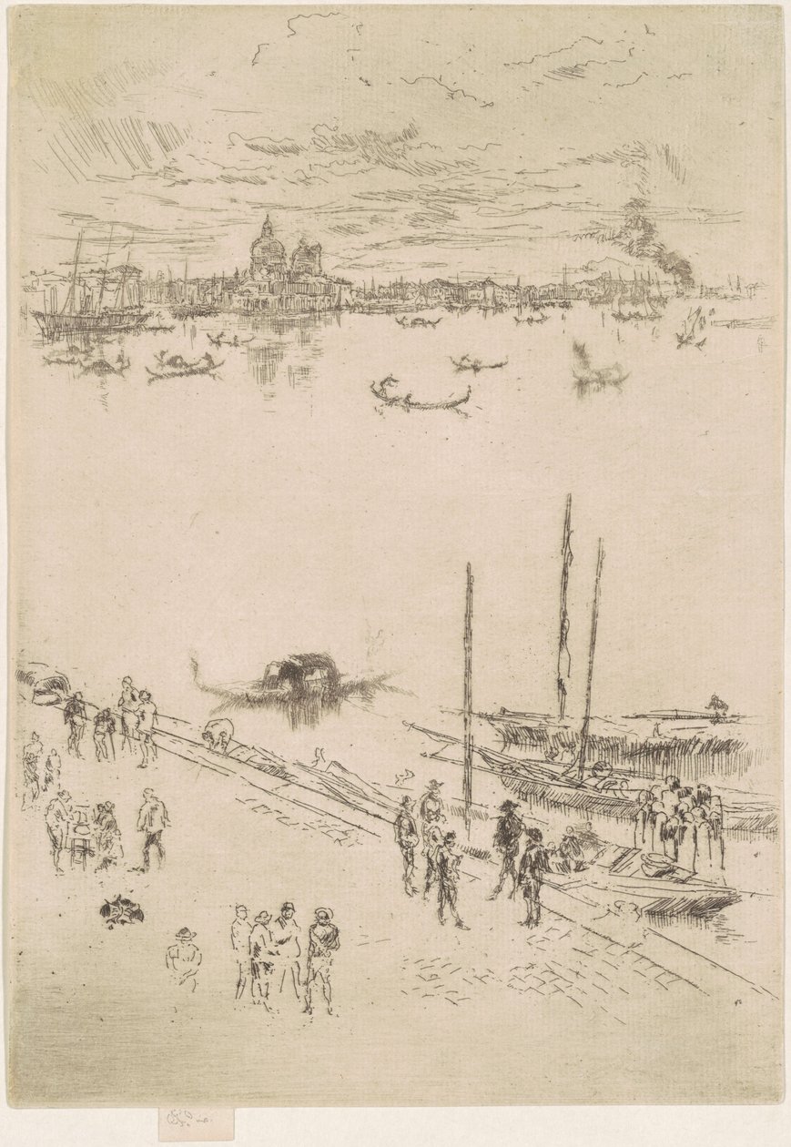 直立的威尼斯，1879-1880。 作者 詹姆斯·阿博特·麦克尼尔·惠斯勒