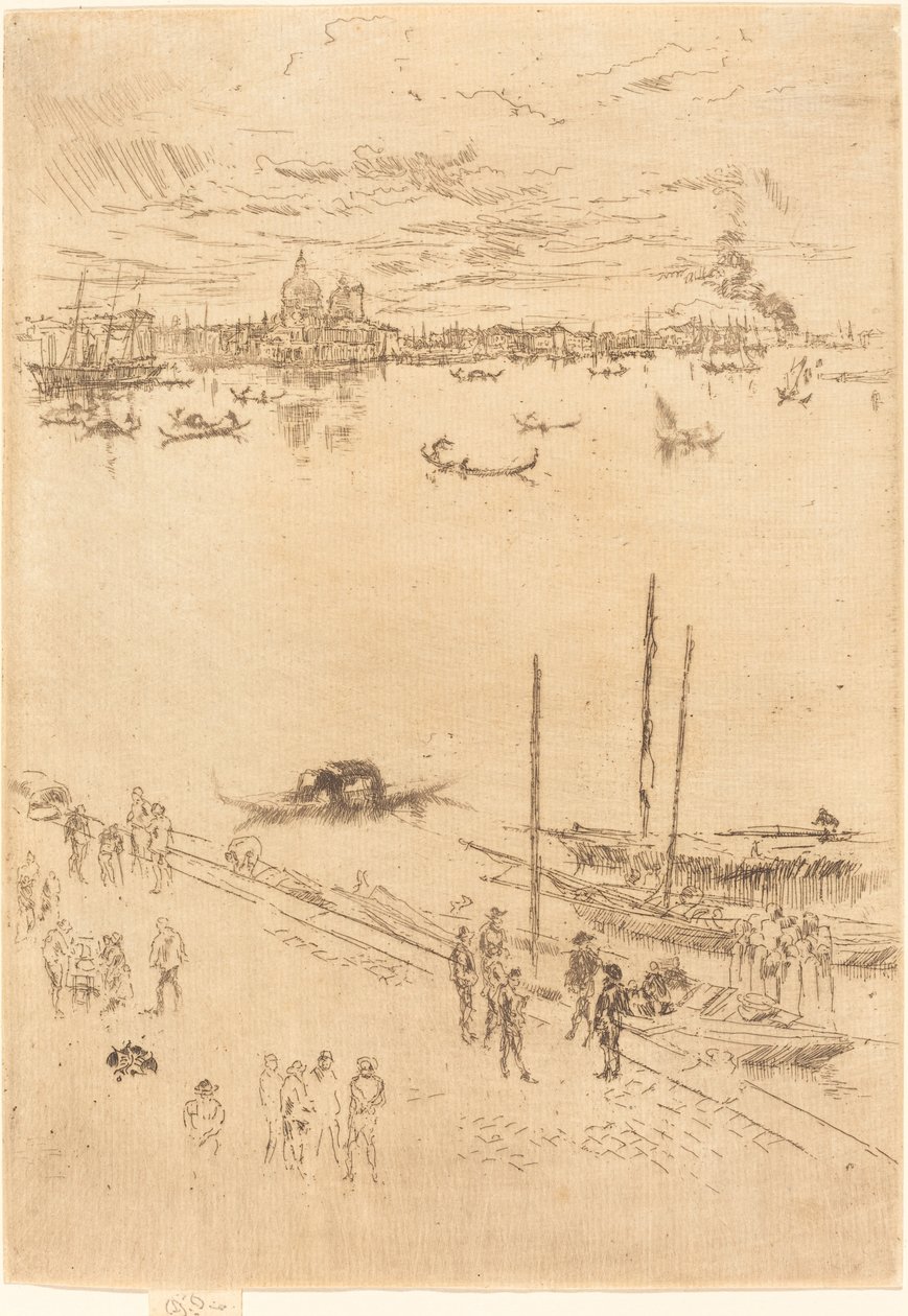 直立的威尼斯，1879-1880。 作者 詹姆斯·阿博特·麦克尼尔·惠斯勒