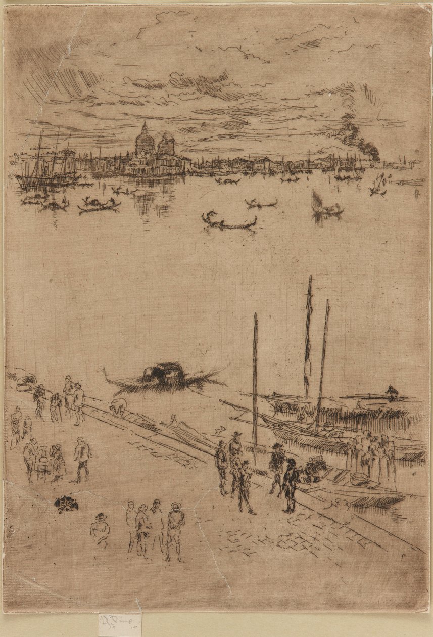 直立的威尼斯，1879-1880。 作者 詹姆斯·阿博特·麦克尼尔·惠斯勒