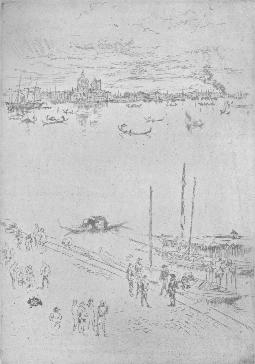 直立的威尼斯，c1880，1904年 作者 詹姆斯·阿博特·麦克尼尔·惠斯勒