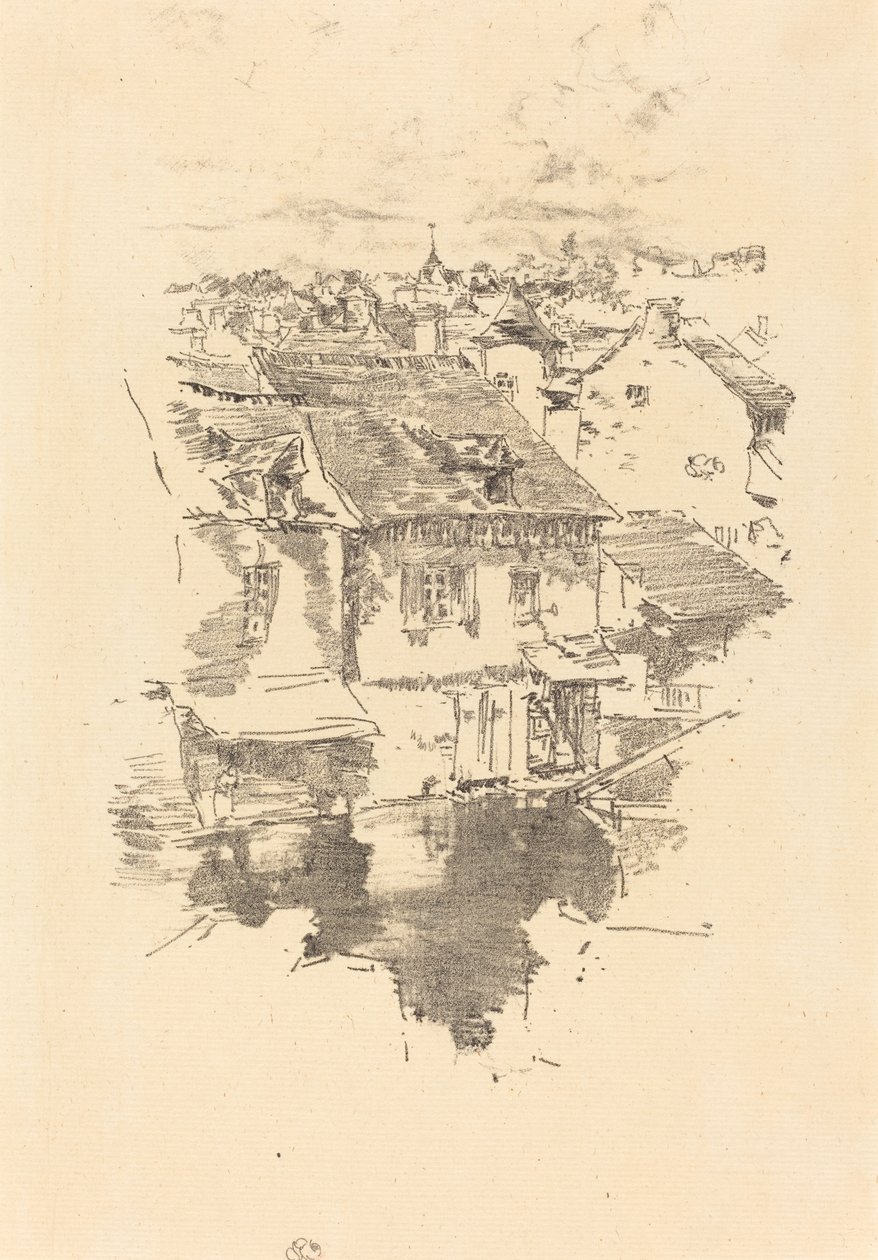 维特雷：运河》，1893年。 作者 詹姆斯·阿博特·麦克尼尔·惠斯勒