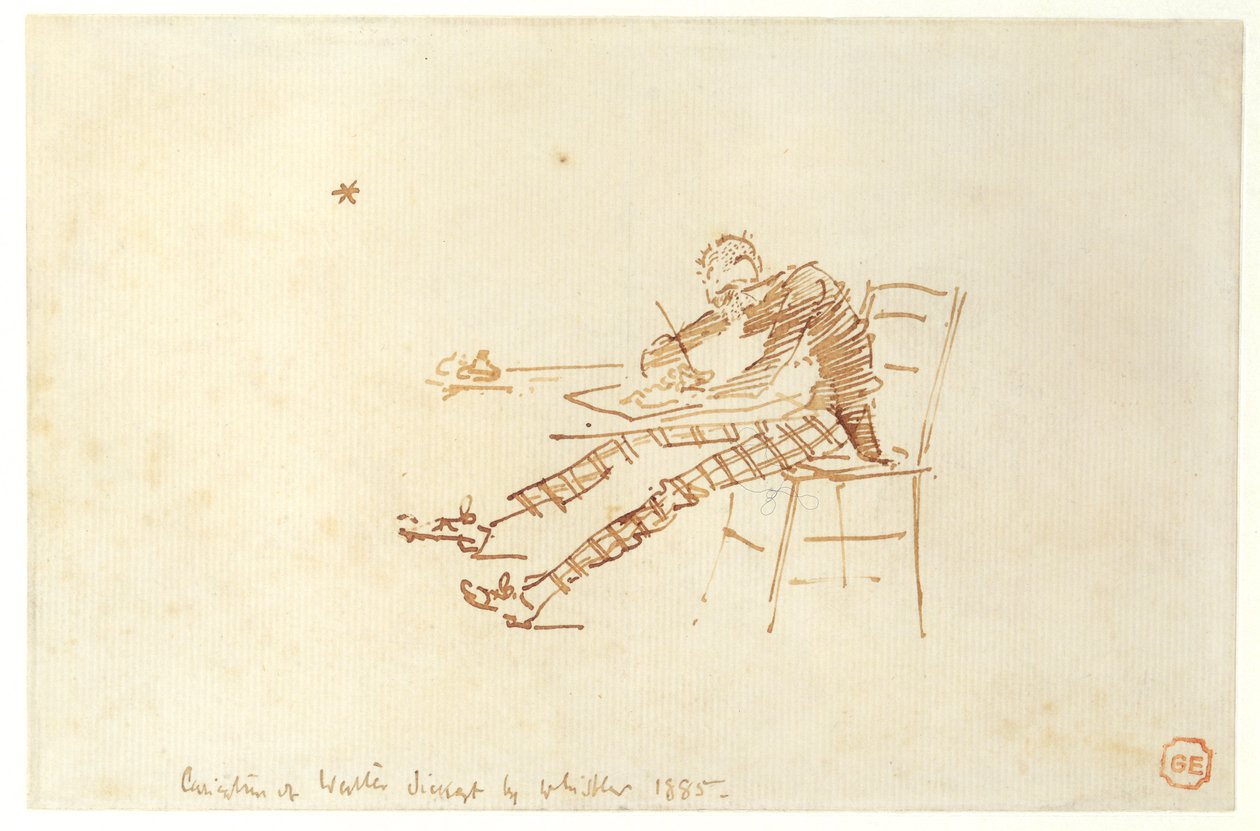 Walter Sickert（1860-1942）素描，1885年 作者 詹姆斯·阿博特·麦克尼尔·惠斯勒