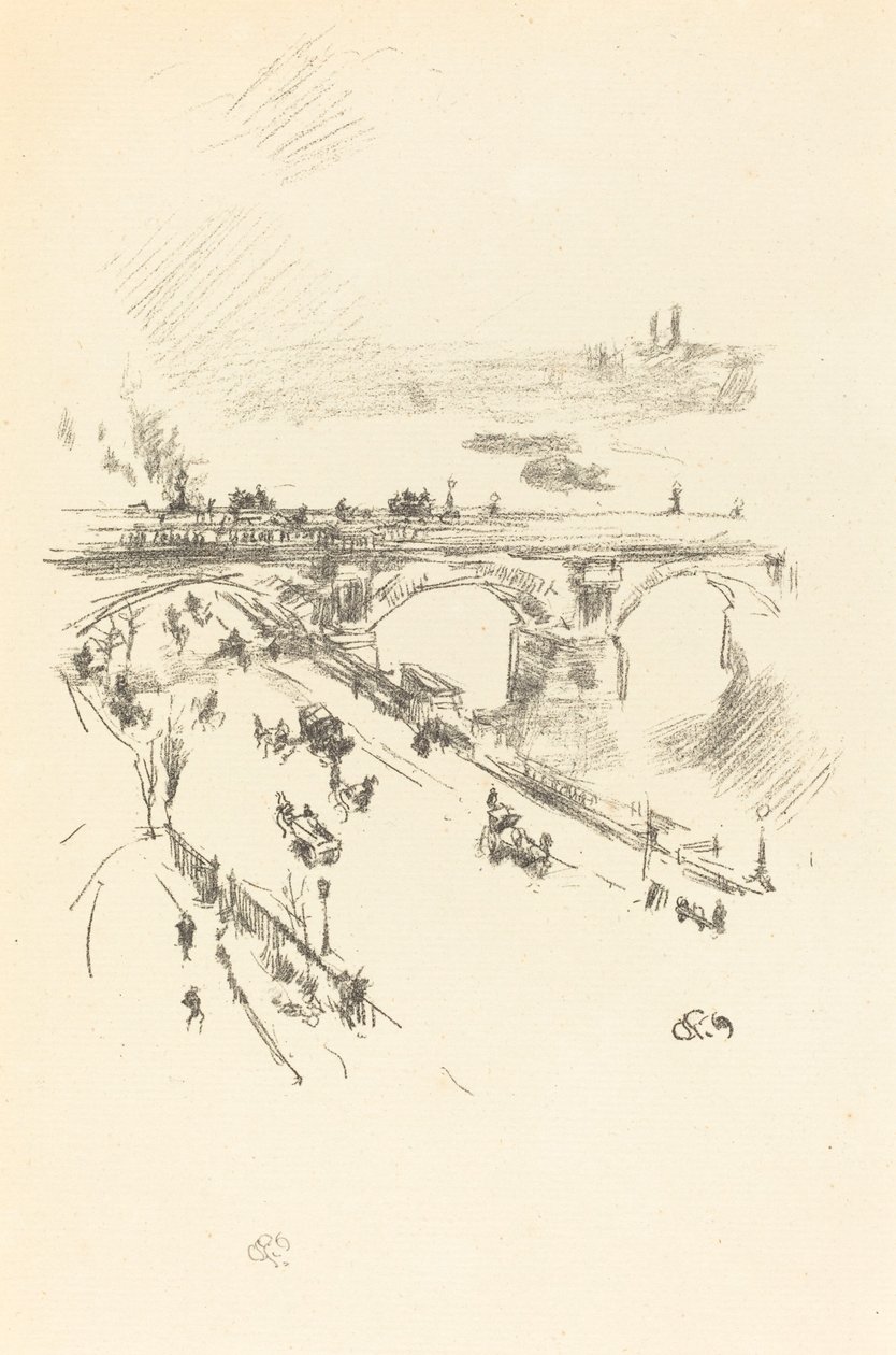 滑铁卢桥，1896年。 作者 詹姆斯·阿博特·麦克尼尔·惠斯勒