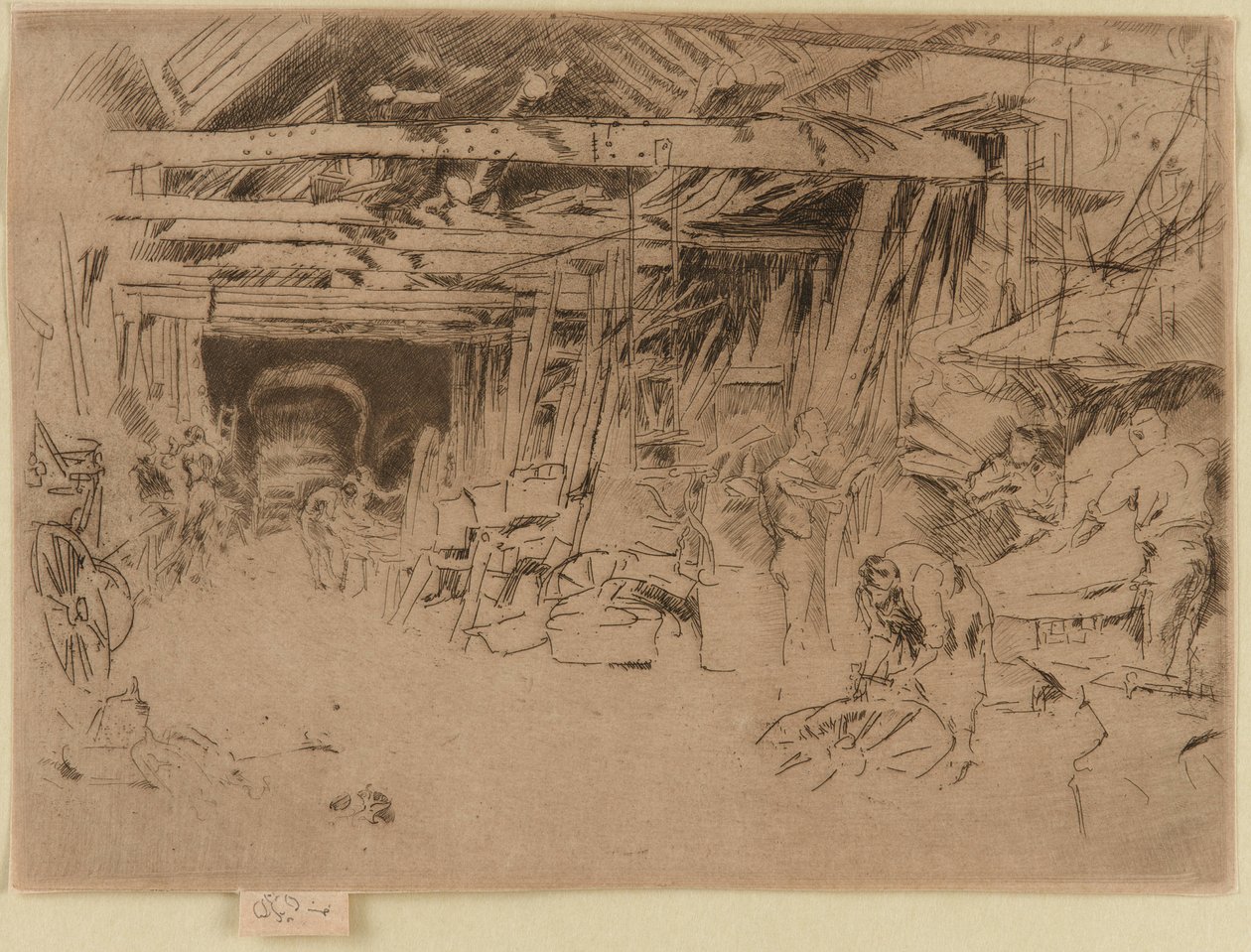 车工，1879-1880。 作者 詹姆斯·阿博特·麦克尼尔·惠斯勒