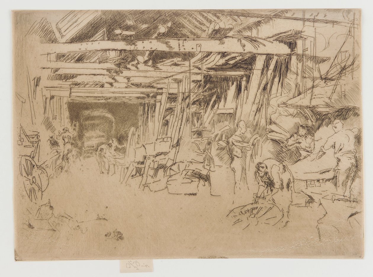 车工，1879-1880。 作者 詹姆斯·阿博特·麦克尼尔·惠斯勒
