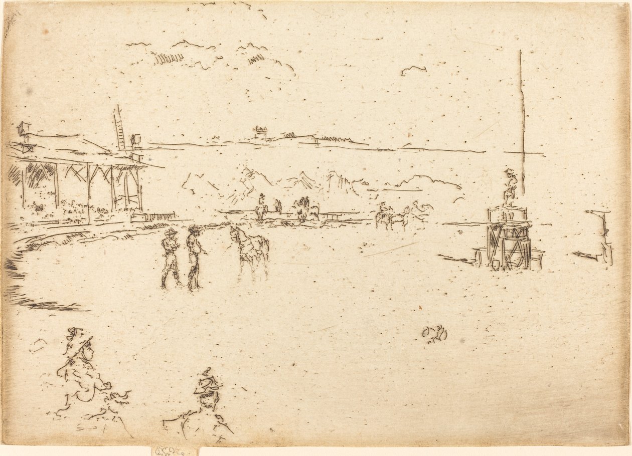 狂野的西部，水牛比尔，1887年。 作者 詹姆斯·阿博特·麦克尼尔·惠斯勒