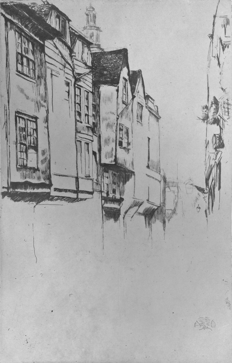 威奇街（Wych Street），1877年，1904年 作者 詹姆斯·阿博特·麦克尼尔·惠斯勒