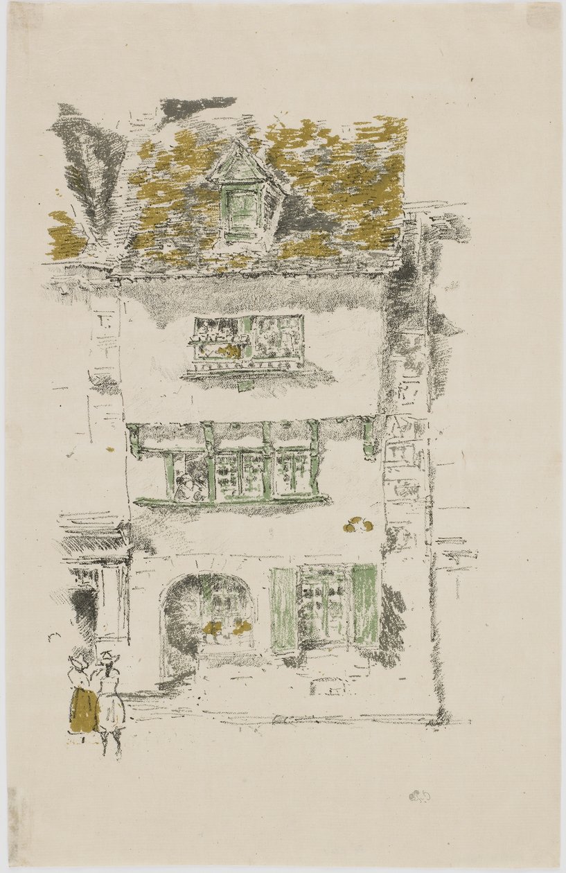 黄屋，拉尼翁，1893年（平版纸上） 作者 詹姆斯·阿博特·麦克尼尔·惠斯勒