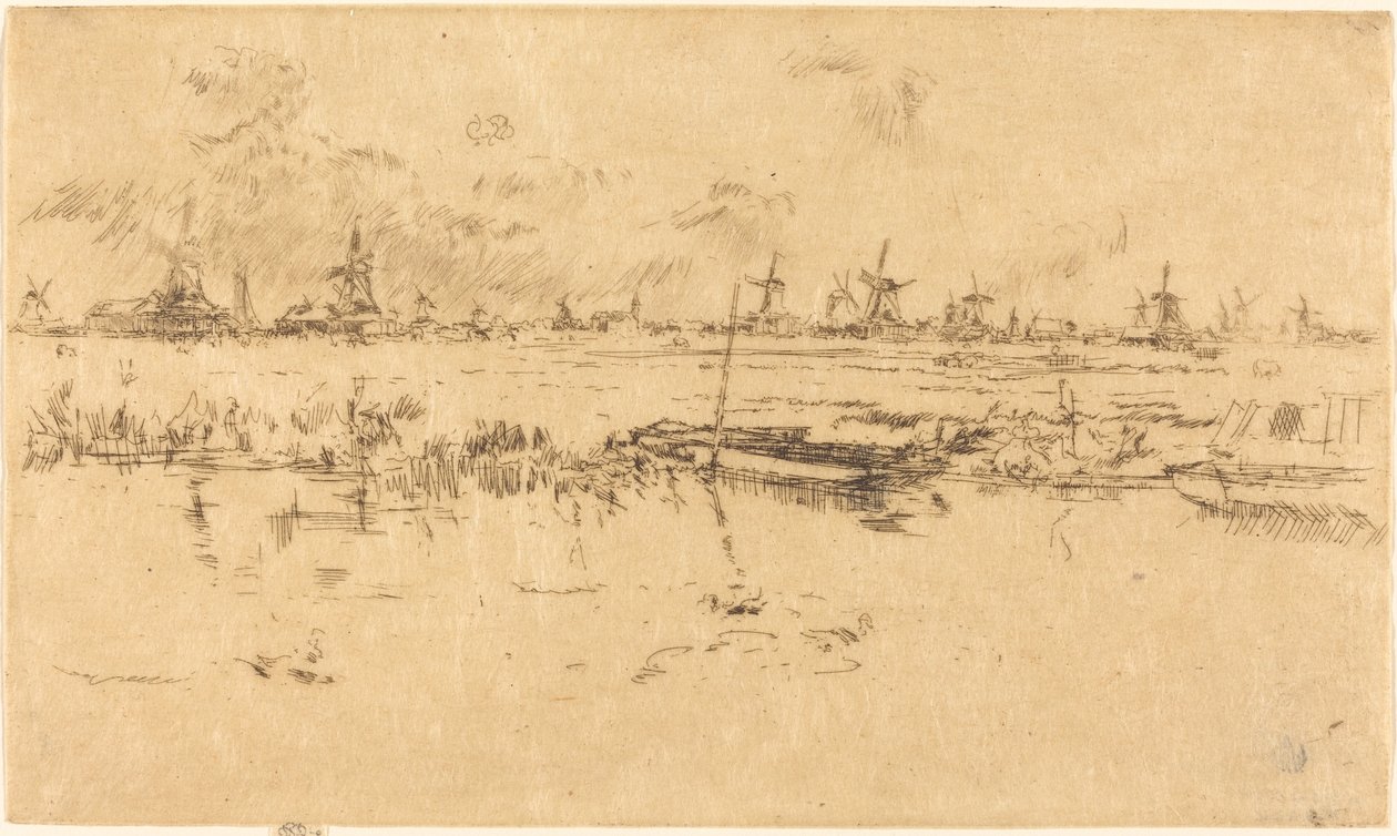 Zaandam, 1889. 作者 詹姆斯·阿博特·麦克尼尔·惠斯勒