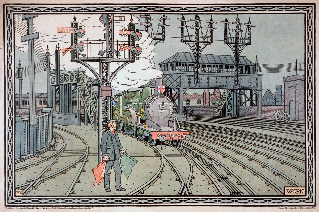 工作》，约1910年 作者 詹姆斯·阿克曼