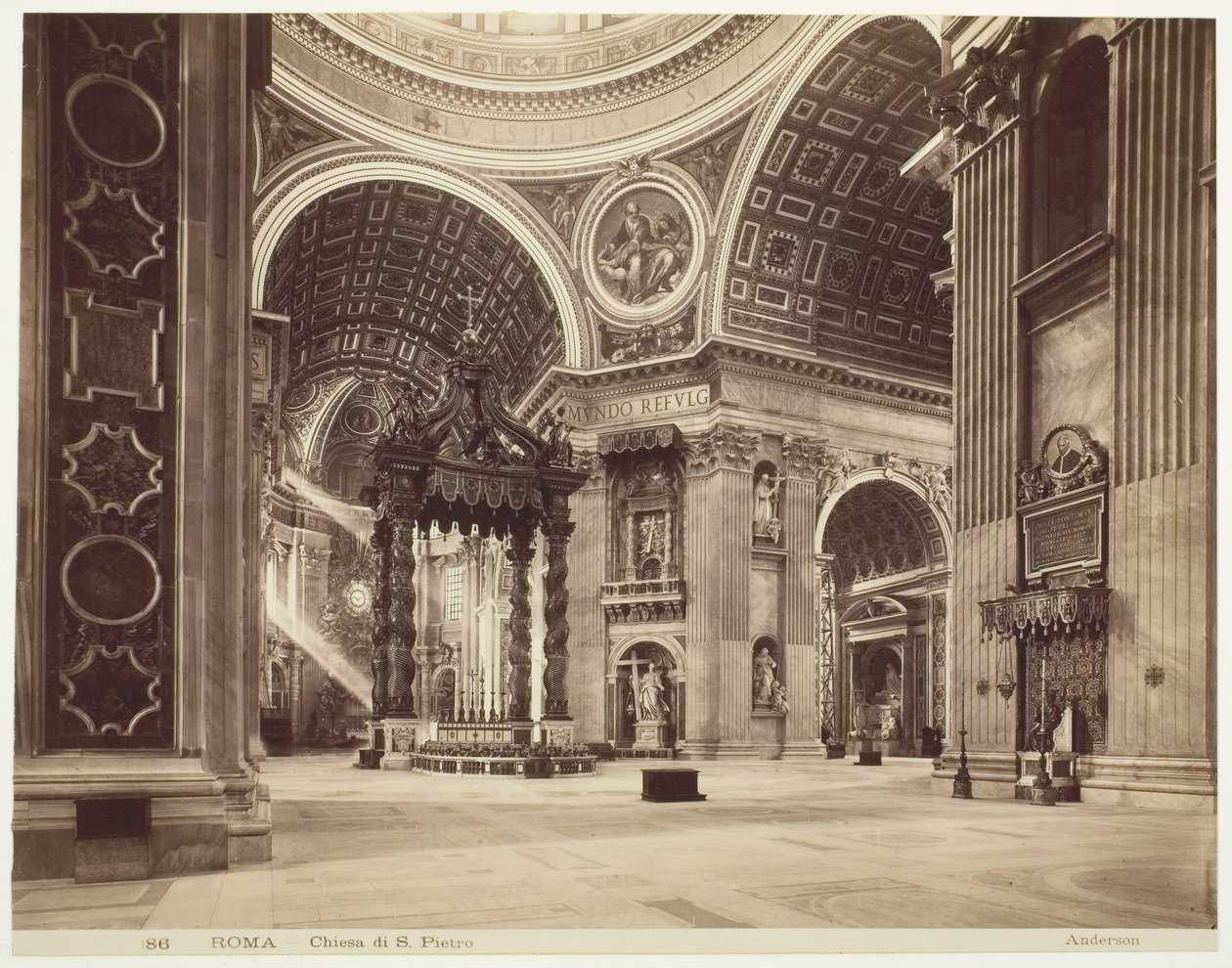 罗马圣彼得教堂，罗马，Chiesa di San Pietro，约1870年。   作者 詹姆斯·安德森