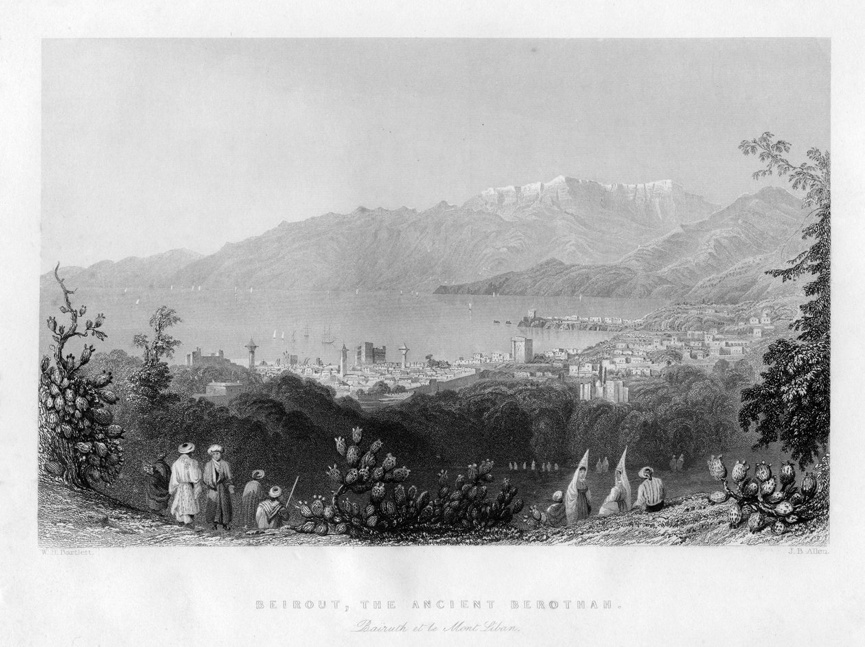 贝鲁特（Beirout），古老的Berothah，叙利亚，1841年。 作者 詹姆斯·艾伦