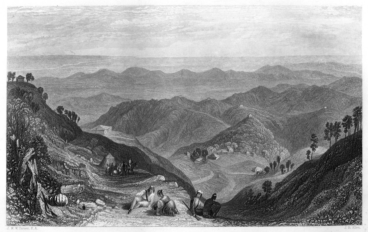 印度Mussoorie和Dhoon山谷，约建于1860年。 作者 詹姆斯·艾伦