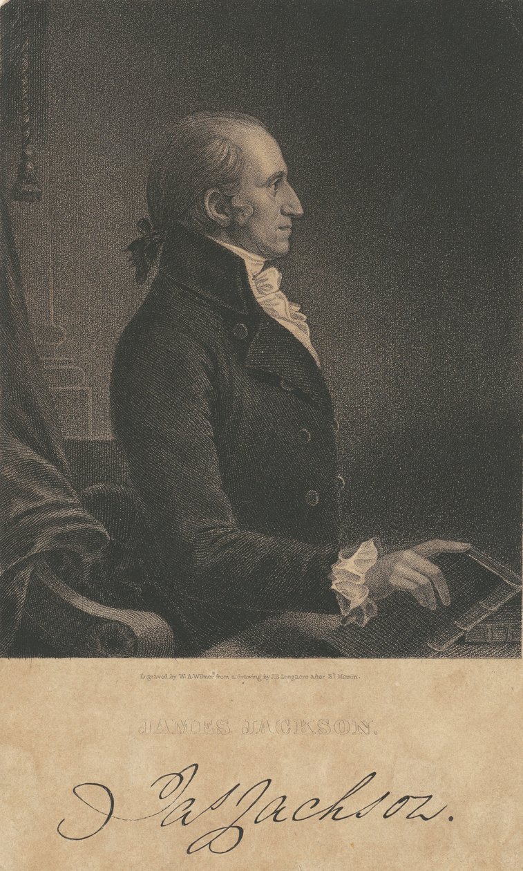 詹姆斯-杰克逊 作者 James B. Longacre，在 Charles Balthazar Julien Févret de Saint Mémin 之后，William A. Wilmer 雕刻师