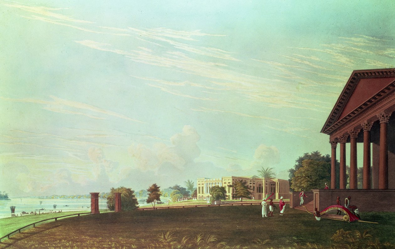 Barrackpore House，加尔各答，由Robert Havell，酒吧刻。 1824年（雕刻） 作者 詹姆斯·贝利·弗雷泽
