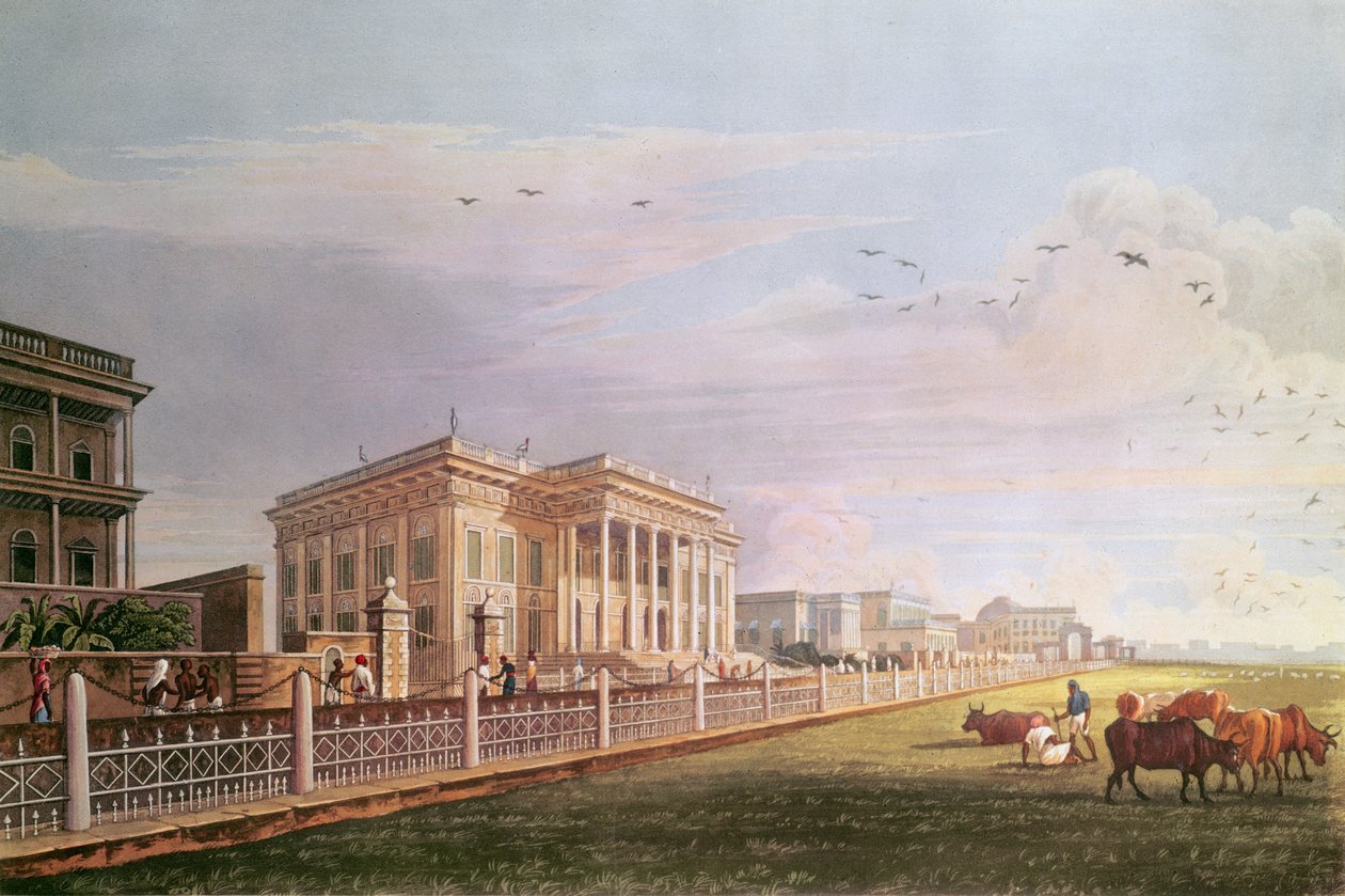 加尔各答市政厅，由Robert Havell，酒吧刻。 1824 作者 詹姆斯·贝利·弗雷泽