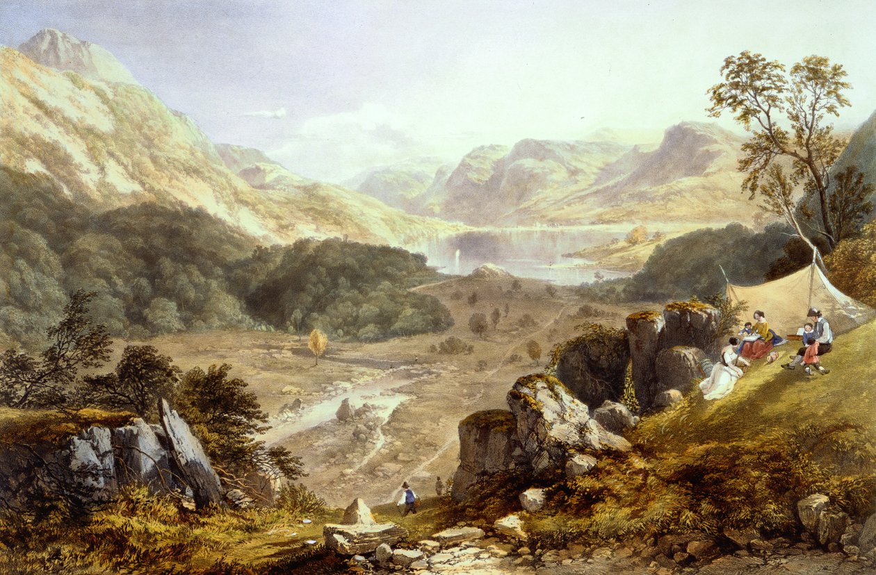 Thirlmere和Wythburn，来自 "英国湖区"。 作者 詹姆斯·贝克（之后）佩恩
