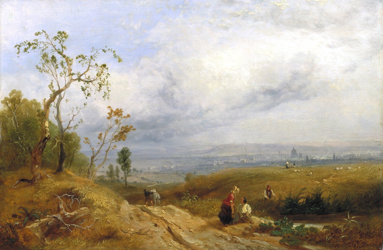 从Hampstead Heath偷看大都市》，1841年 作者 詹姆斯·贝克·派恩