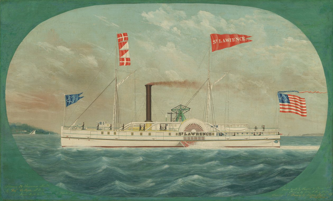 圣劳伦斯号汽船，1850年。 作者 詹姆斯·巴德
