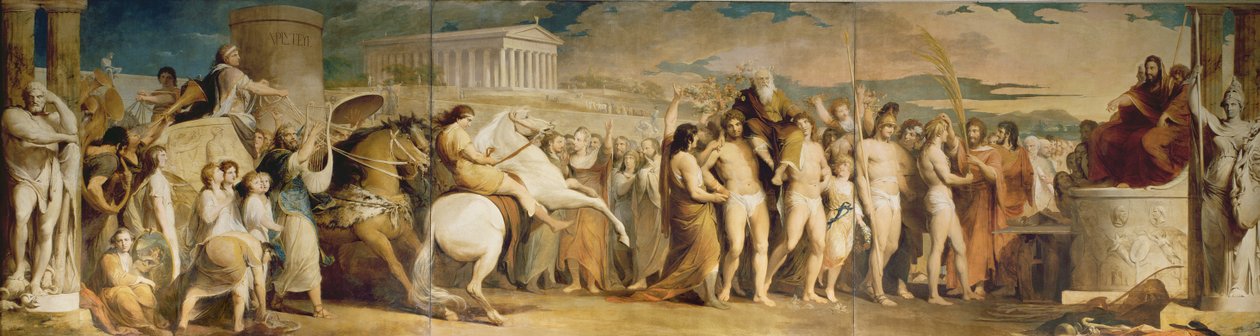 奥林匹亚的胜利者，在人类文化和知识的进步系列中排名第三，c.1777-84（见101473和101474） 作者 詹姆斯·巴里