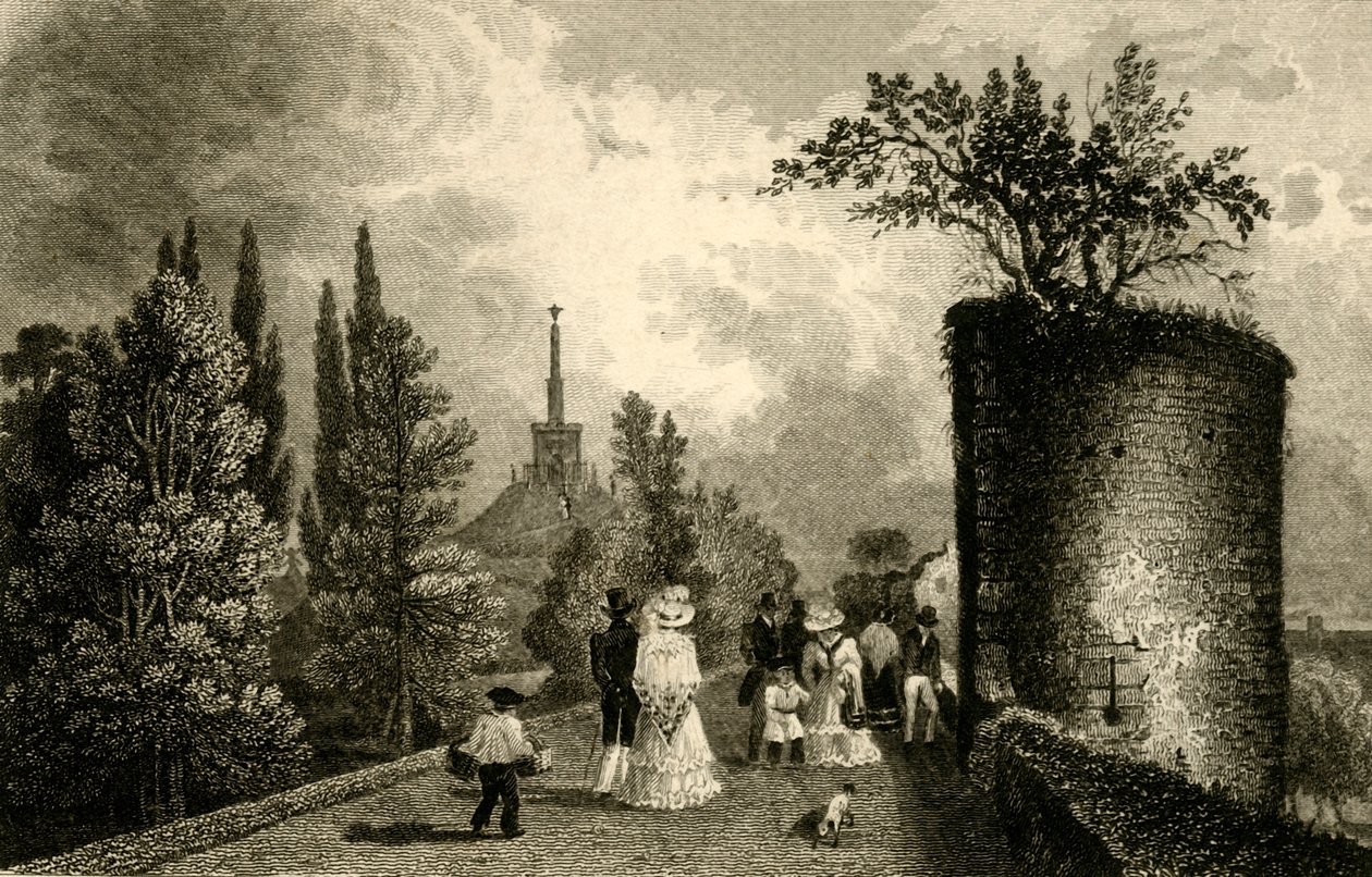 Danejohn Hill, Canterbury, Kent", 1829年。   作者 詹姆斯·贝利斯·艾伦