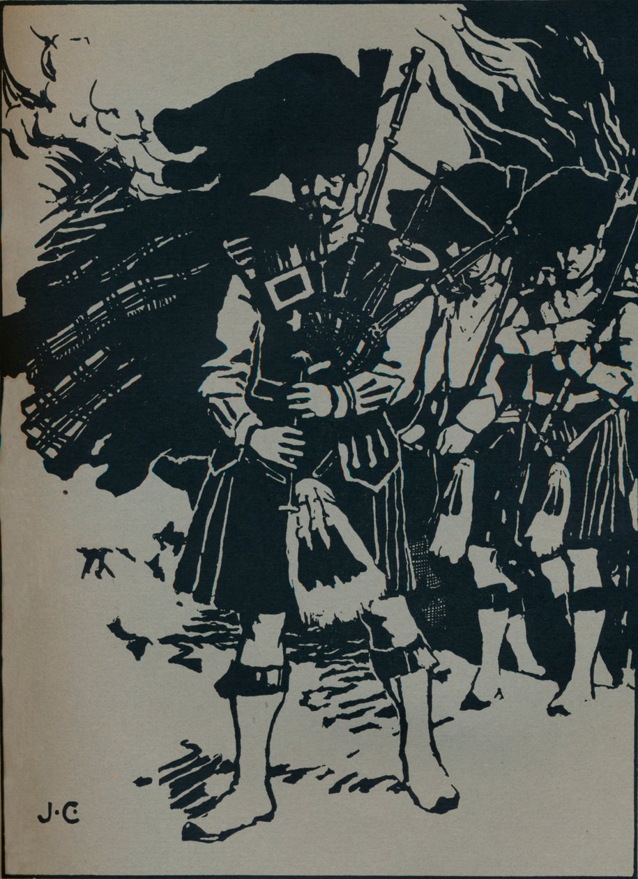 里卡多·斯蒂芬斯·巴拉德的插图，地狱吹笛者，c1912 作者 詹姆斯·卡登黑德