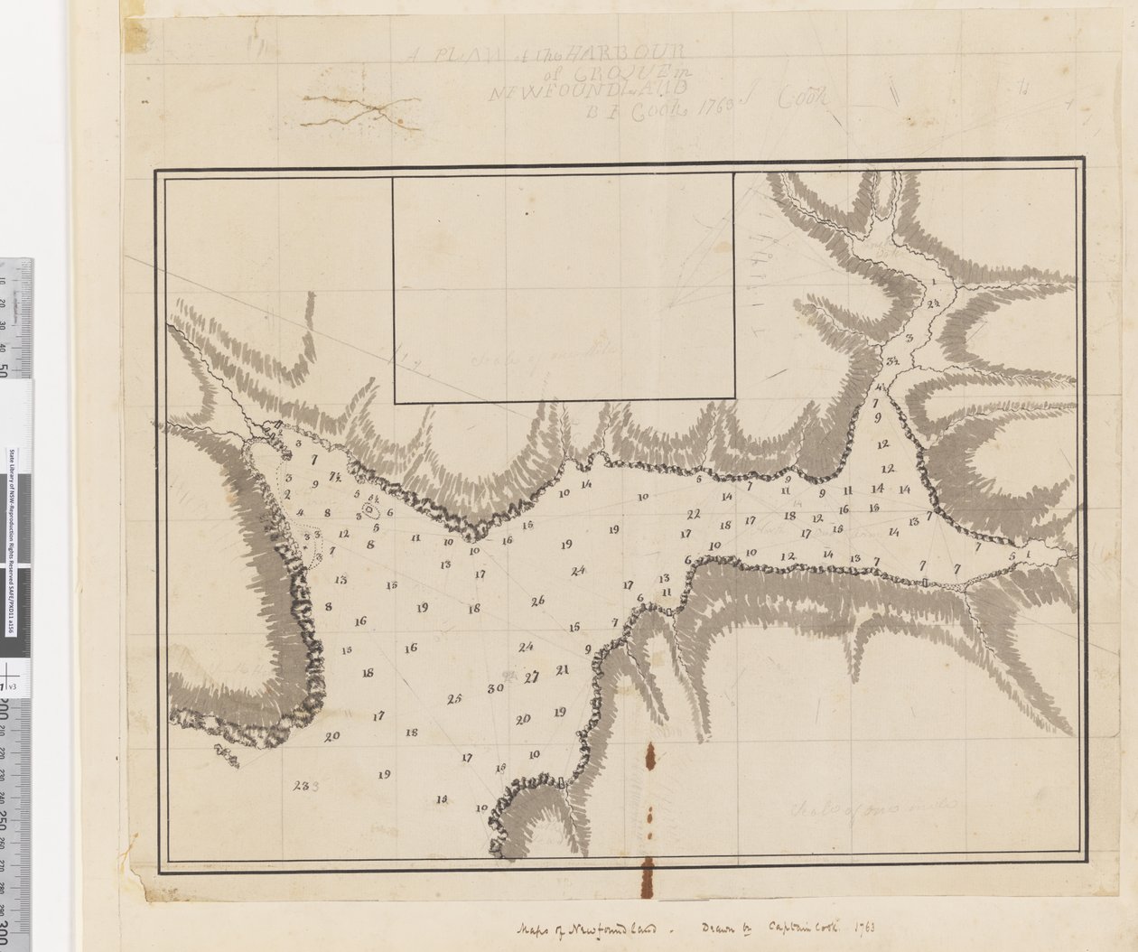 ib. A Plan of the Harbour of Croque in Newfoundland 作者 詹姆斯·库克