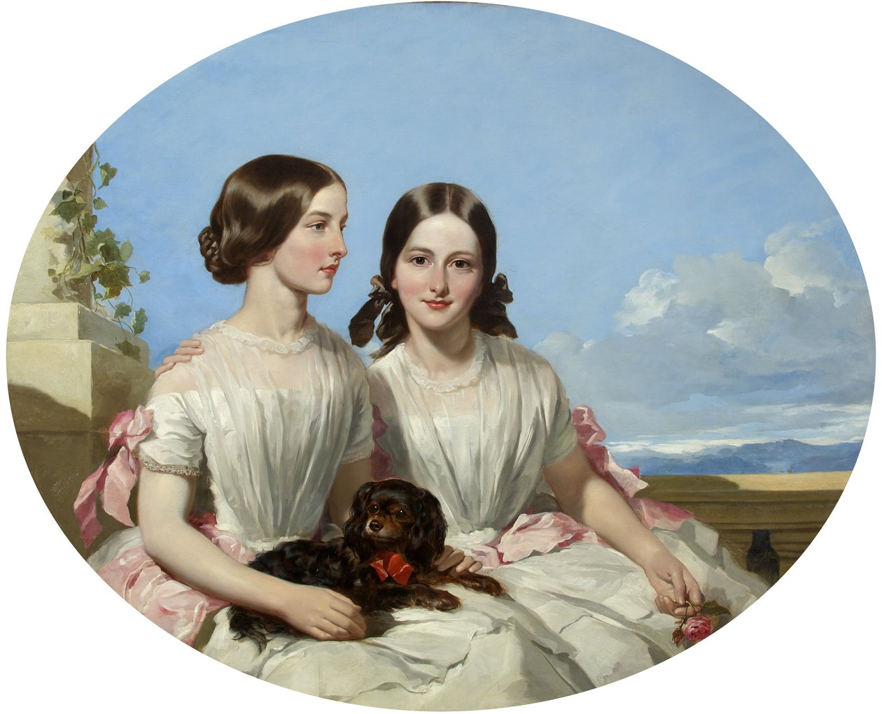 The Sisters, Annie and Henrietta Marie Shaw（布面油画） 作者 詹姆斯·柯诺克
