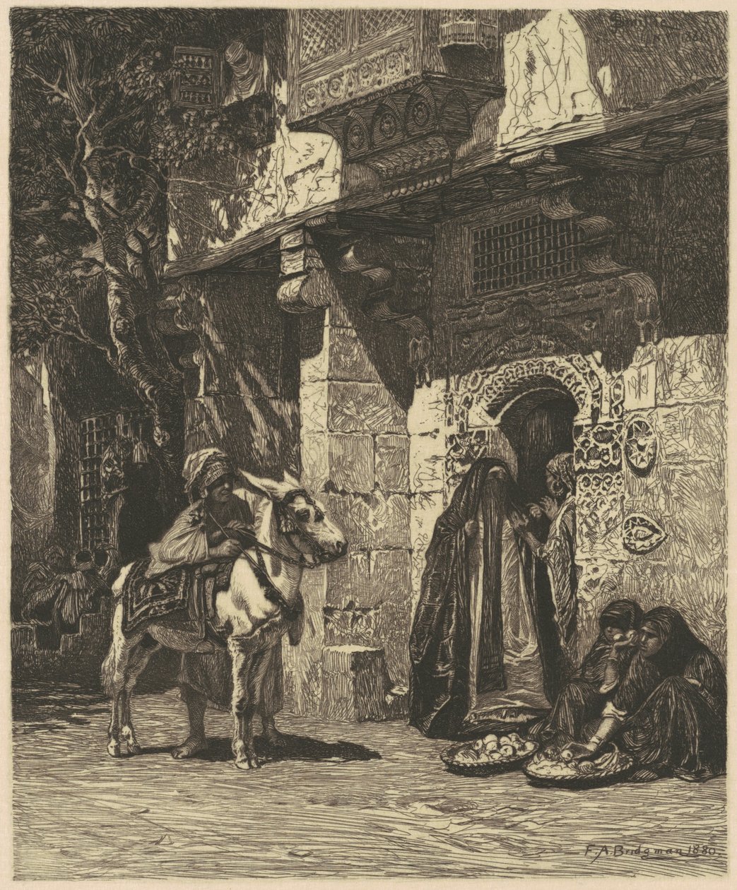 开罗的一位女士来访 作者 James David Smillie，在 Frederic Arthur Bridgman 之后