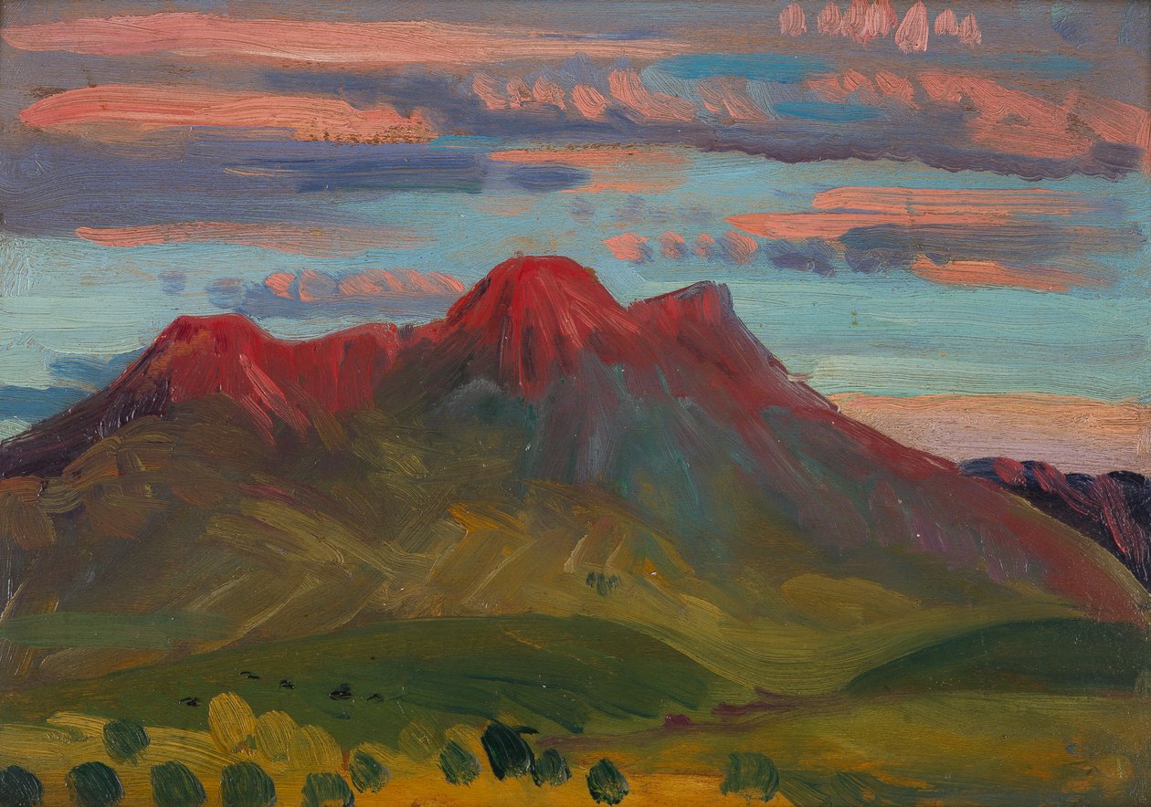 Arenig Sunset，c.1911-12 作者 詹姆斯·迪克森·英尼斯