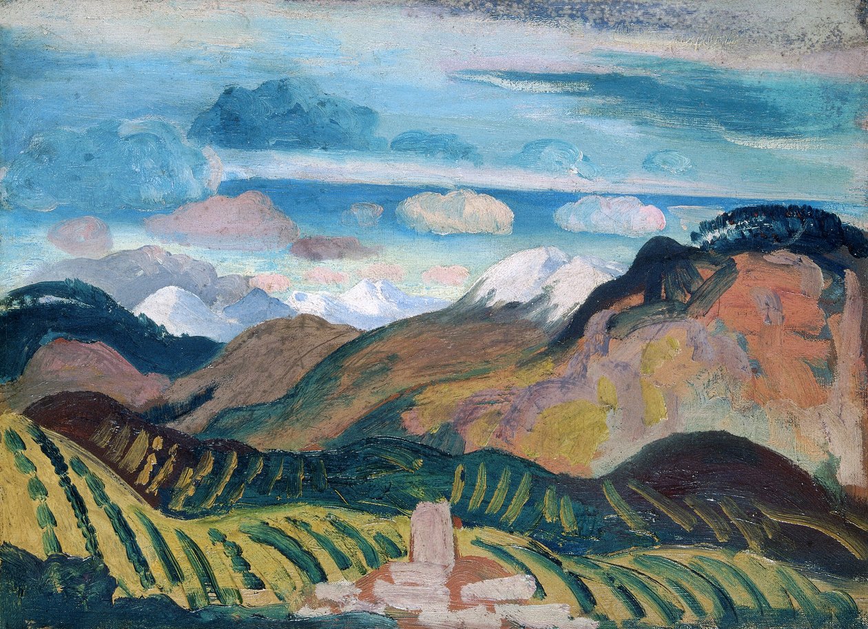 Vernet》，普罗旺斯风景，1912年 作者 詹姆斯·迪克森·英尼斯