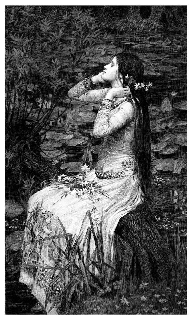 奥菲莉亚（Ophelia），1895年。 作者 詹姆斯·多比