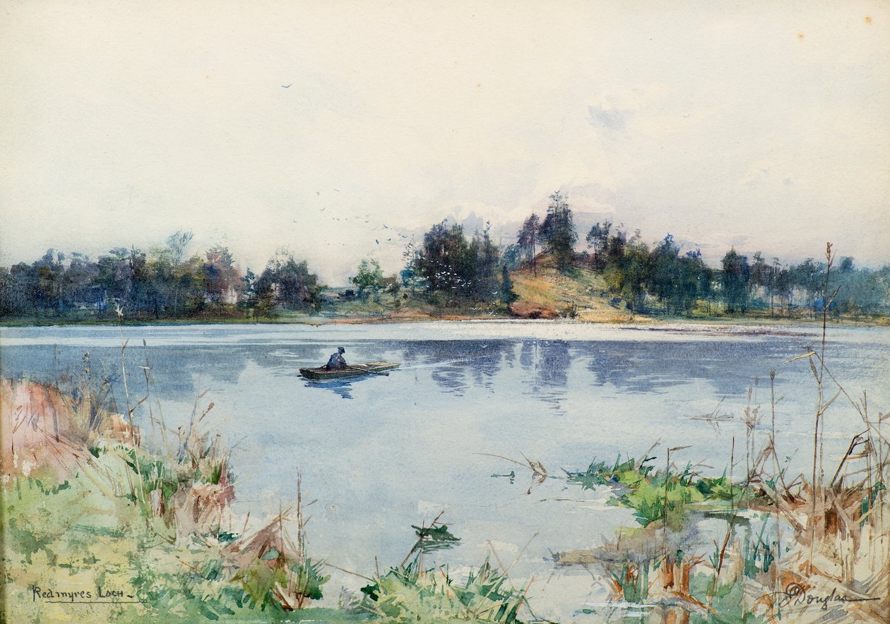 Redmyre Loch (watercolor) 作者 詹姆斯·道格拉斯