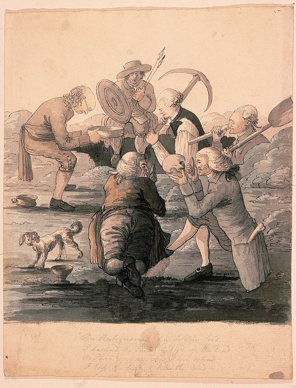 《巴罗挖掘者》，c.1787（纸上笔墨） 作者 詹姆斯·道格拉斯