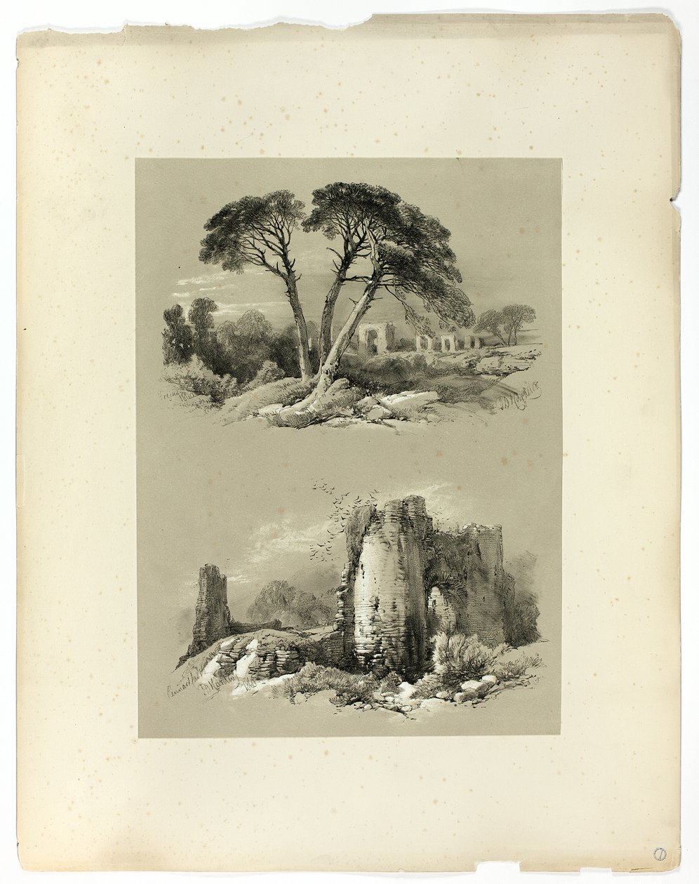 弗雷斯和彭纳德城堡，选自《风景如画》选集 作者 詹姆斯·杜菲尔德·哈丁