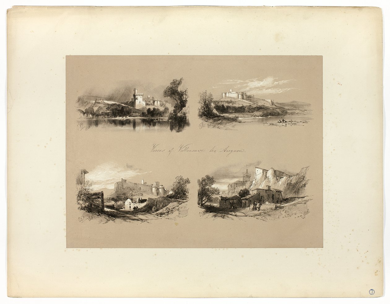 Villenueve les Avignon 景观，选自《风景如画选集 作者 詹姆斯·杜菲尔德·哈丁
