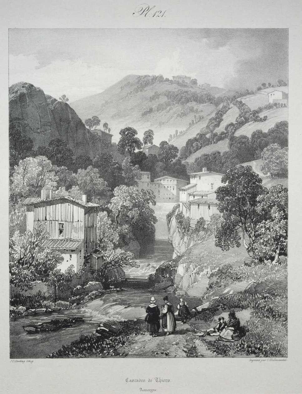 法国古代风景如画的浪漫之旅。奥弗涅…，1825年。 作者 詹姆斯·杜菲尔德·哈丁