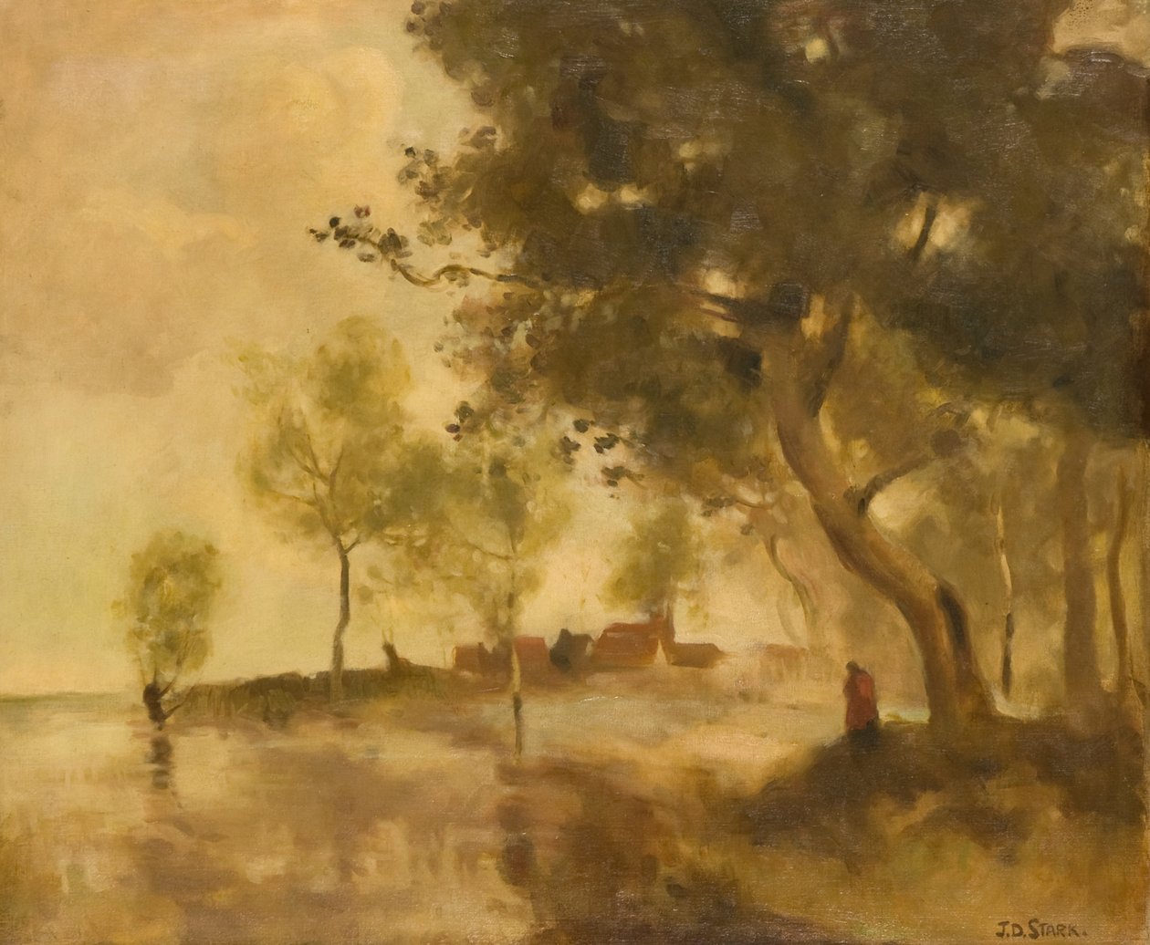 风景，c.1915（布面油画） 作者 詹姆斯·邓肯·斯塔克