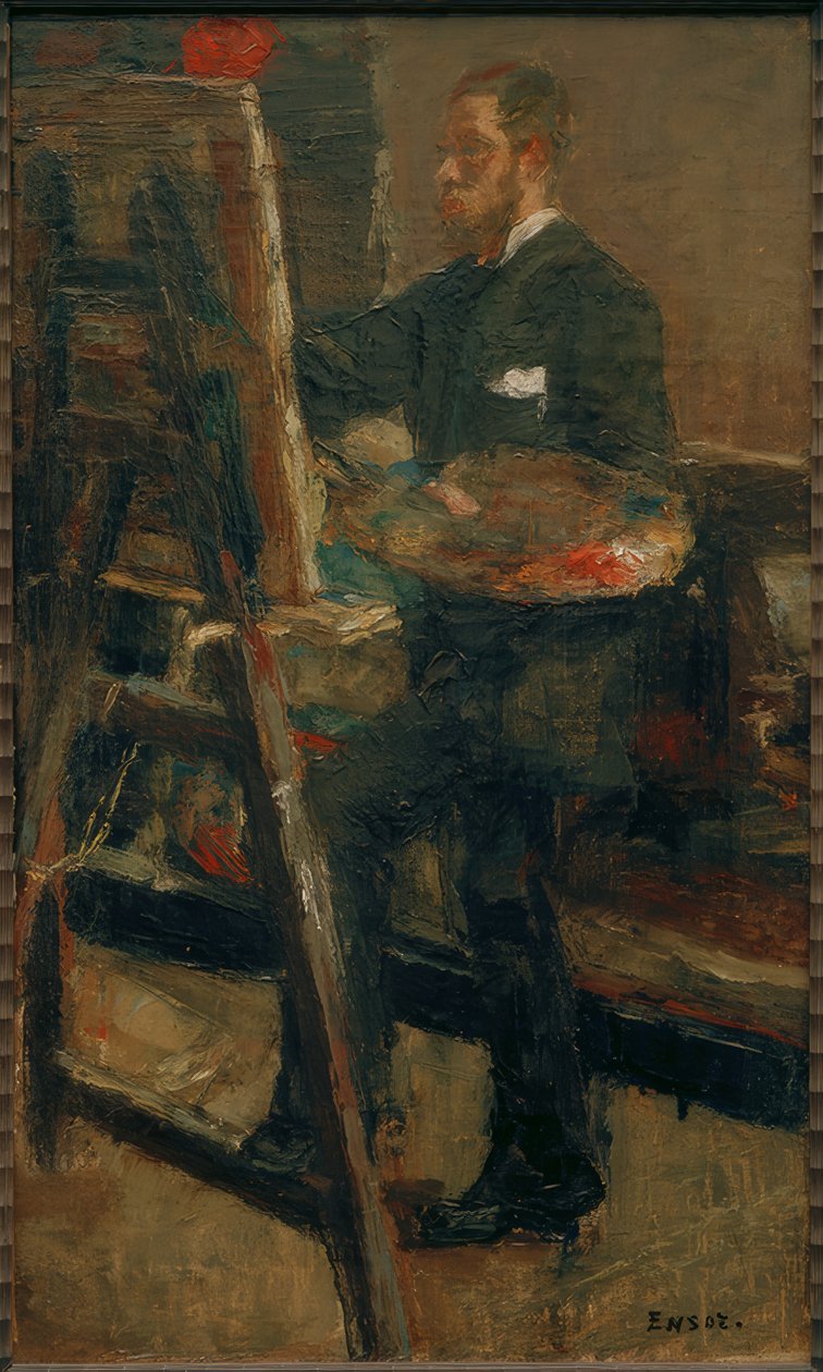 Portrait de Willy Finch au chevalet 作者 詹姆斯·西德尼·恩索尔