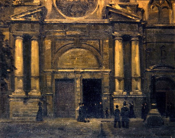 门户，约1910年（布面油画） 作者 James Ferrier (attr. To) Pryde