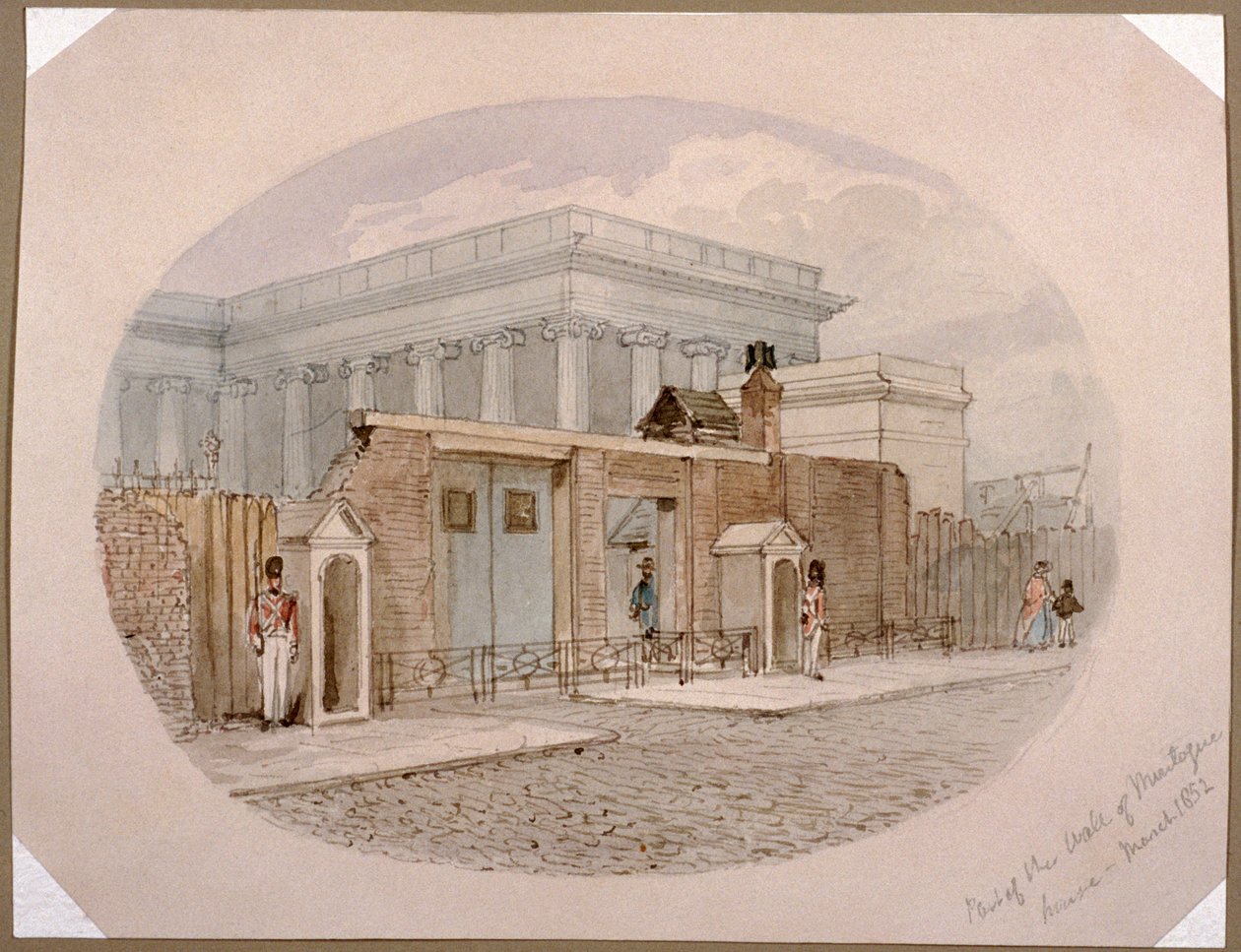 蒙塔格之家的墙，大英博物馆，伦敦，1852年 作者 詹姆斯·芬德利