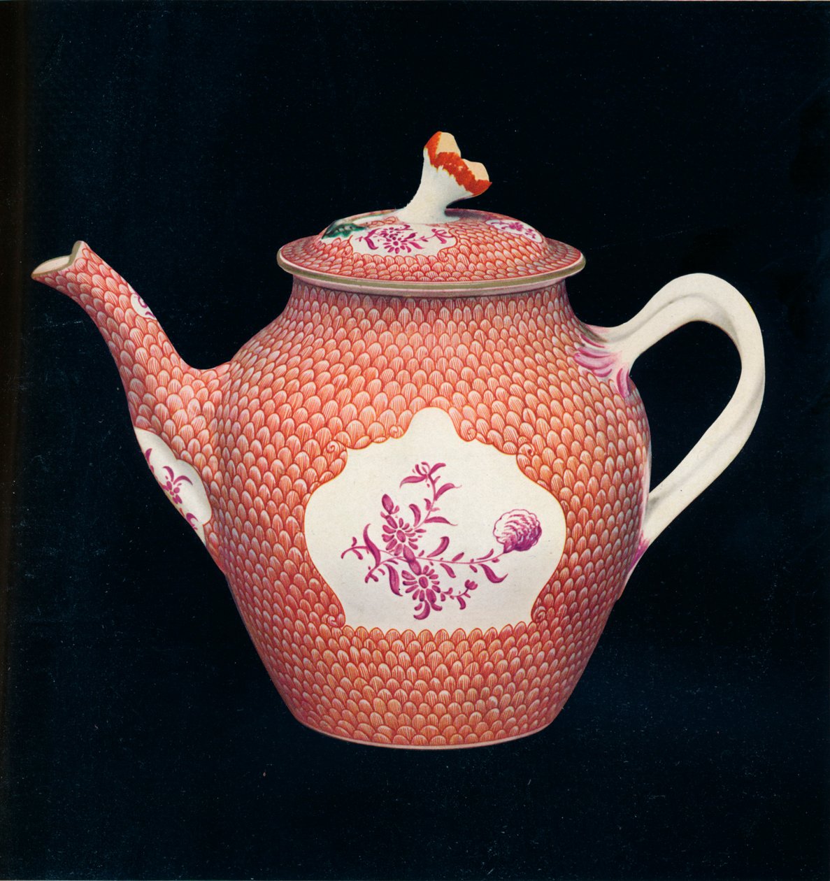 伍斯特茶壶和盖子，c1770 作者 詹姆士吉尔斯