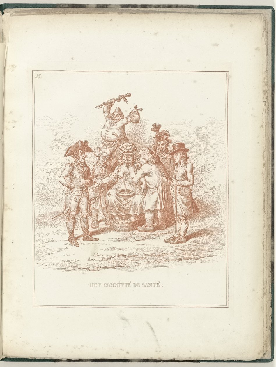 卫生委员会，1795 年
卫生委员会（物品上的标题）
再生荷兰（系列标题） 作者 詹姆斯·吉尔雷（可能）