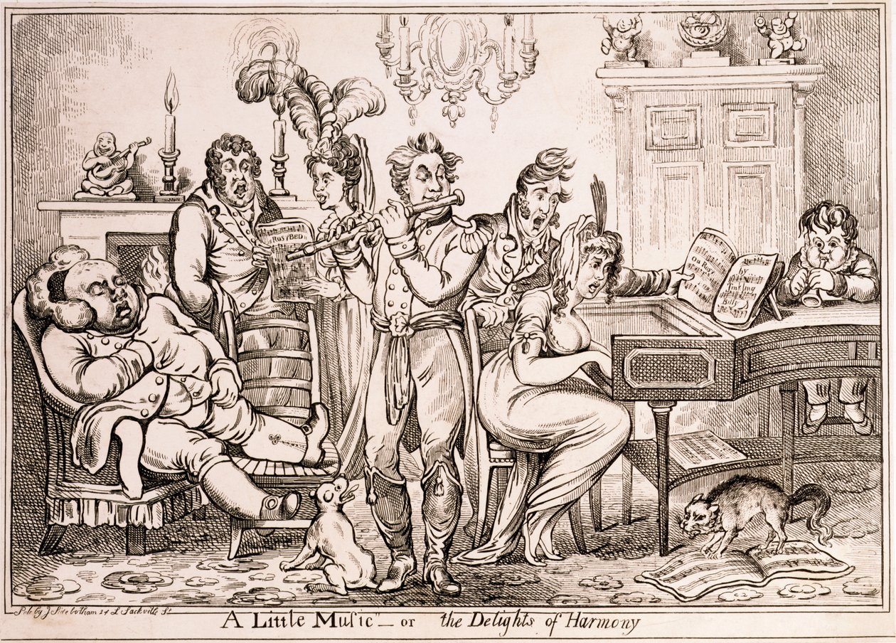 威廉·布罗卡斯（William Brocas）刻的小音乐或和谐之乐，由J. Sidebotham于1810年在伦敦印刷 作者 詹姆斯·吉里