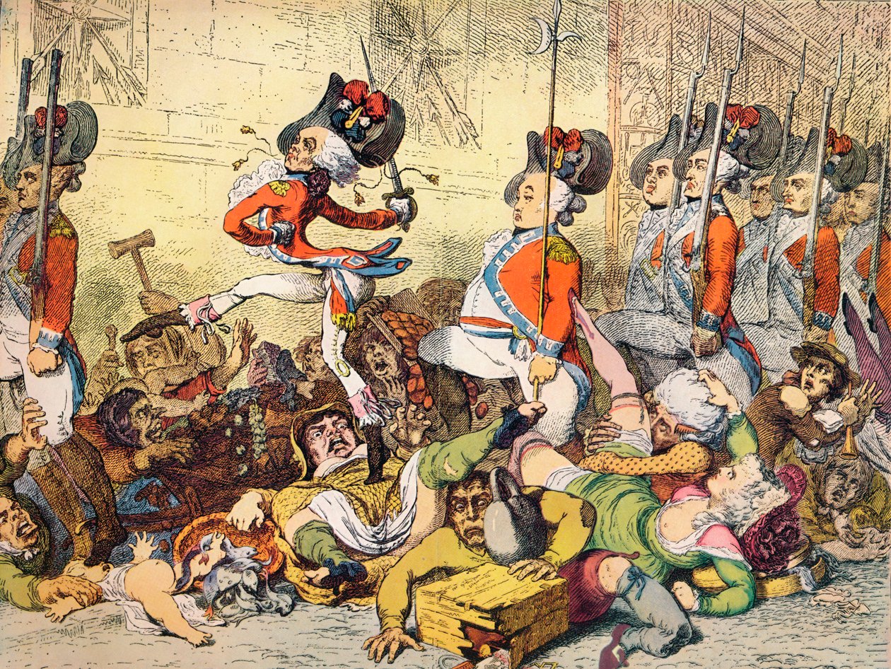 银行行军，1787年 作者 詹姆斯·吉里