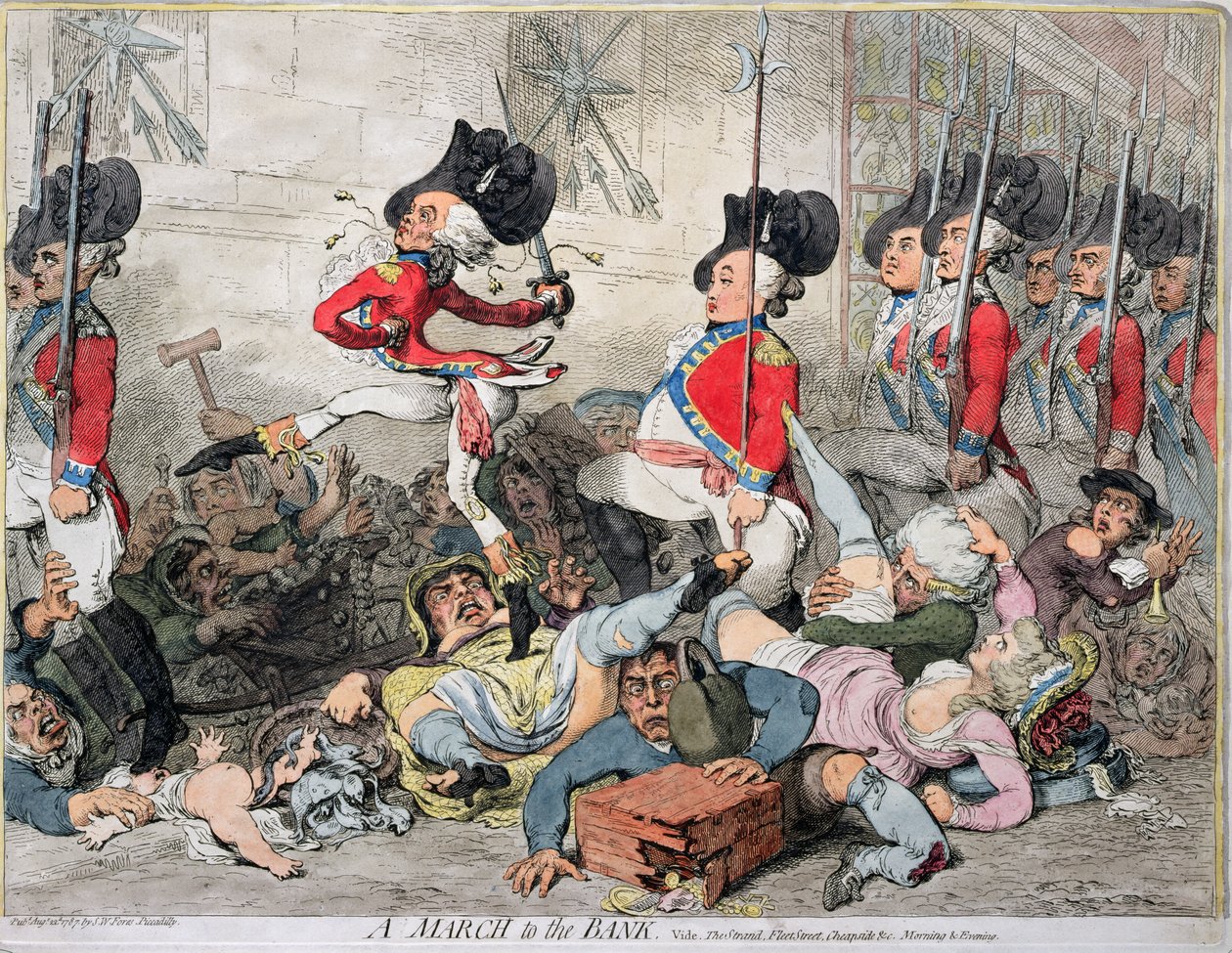 一个尊贵的尊敬，别名是Sans-Culotte，由J. Fores于1792年出版 作者 詹姆斯·吉里