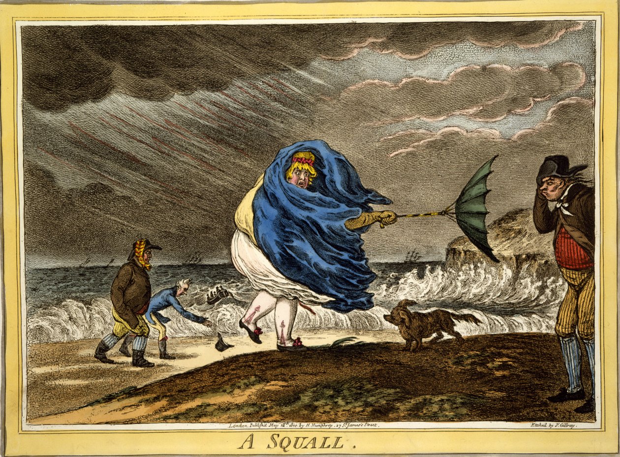 一个Squall，酒吧。 H Humphrey，伦敦，1810年（手工彩色雕刻） 作者 詹姆斯·吉里