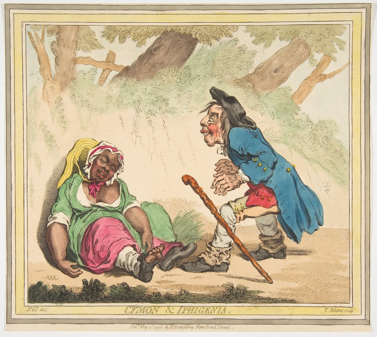 1796年5月2日，Cymon和Iphigenia。 作者 詹姆斯·吉里